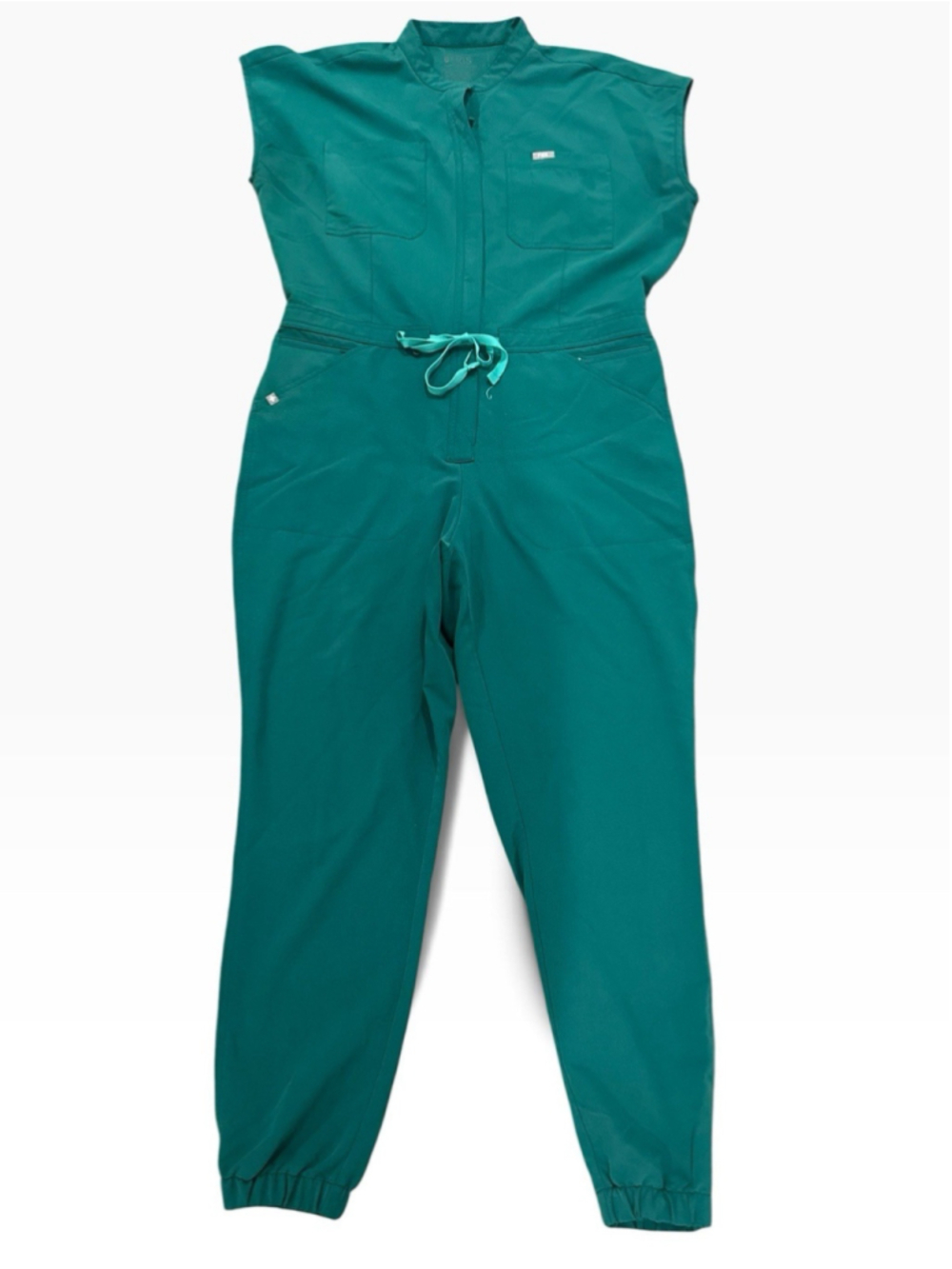 FIGS Rafaela Jogger ScrubJumpsuit Women’s Small XL Teal Green Technical